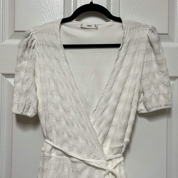 Mango Wrap Summer Dress in White - Picture 11 of 12